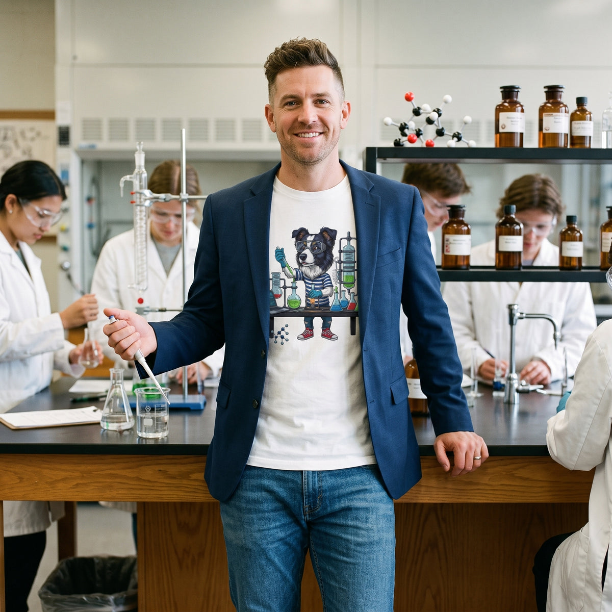 Pure Genius: The Border Collie Lab Scientist Tee