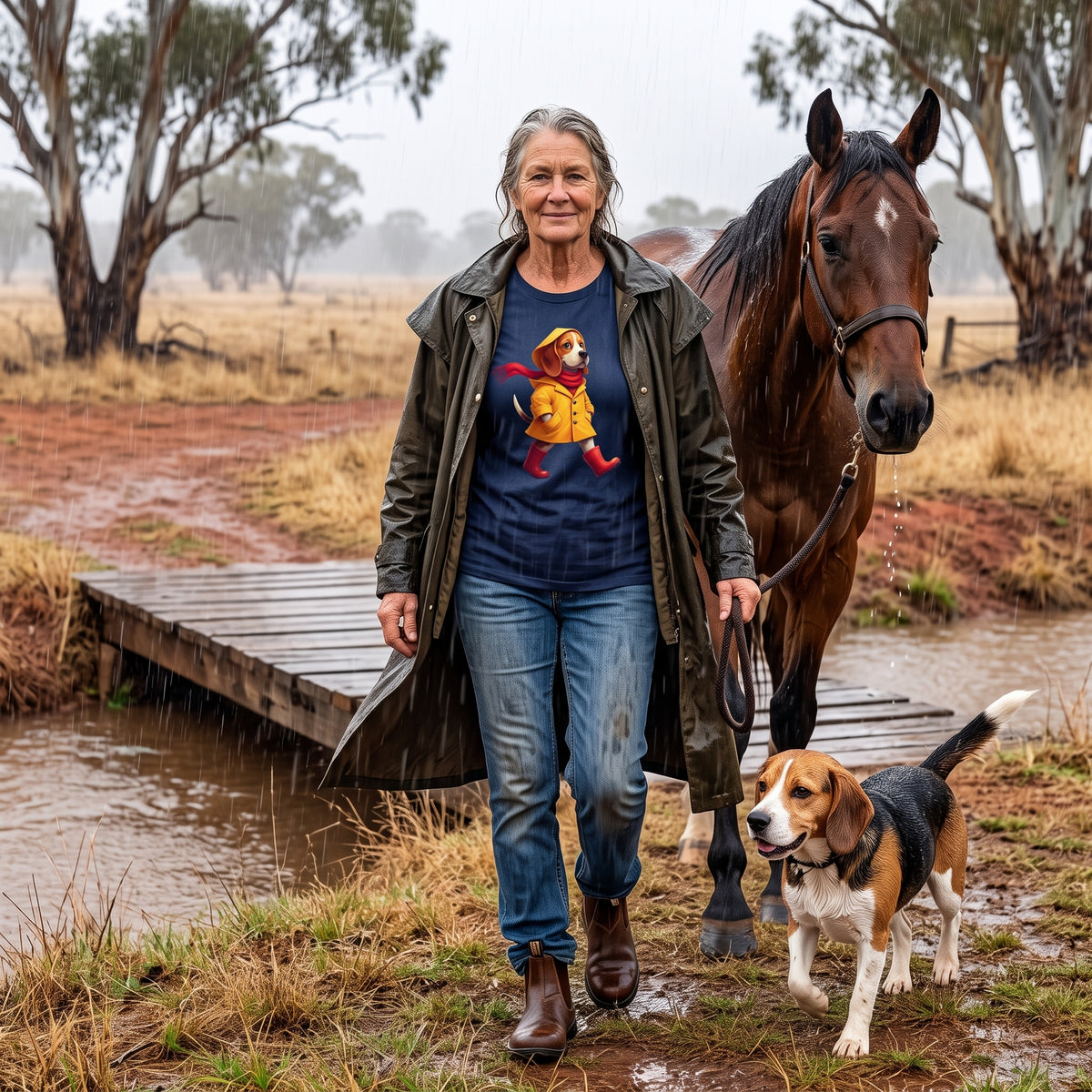 Splish, Splash, Obi: The All-Weather Hound Women's Tee