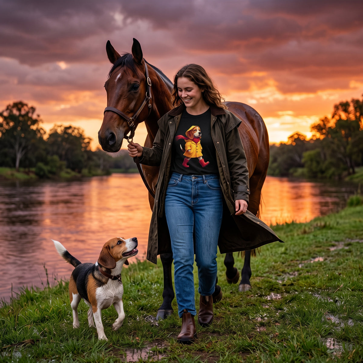 Splish, Splash, Obi: The All-Weather Hound Women's Tee