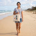Semaphore Dachshund ‘B’ Heavyweight Canvas Tote Bag | Dispatches from Australia