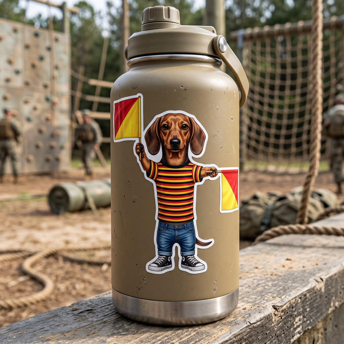 Letter J Semaphore Dachshund Decal – Dispatches from Australia Sticker