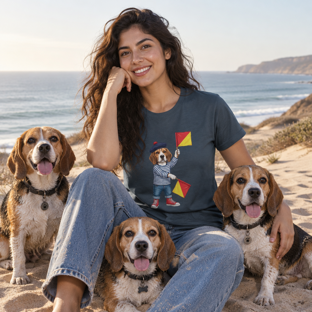 The Stray Signal Beagle Graphic Tee | Wild Follies Collection