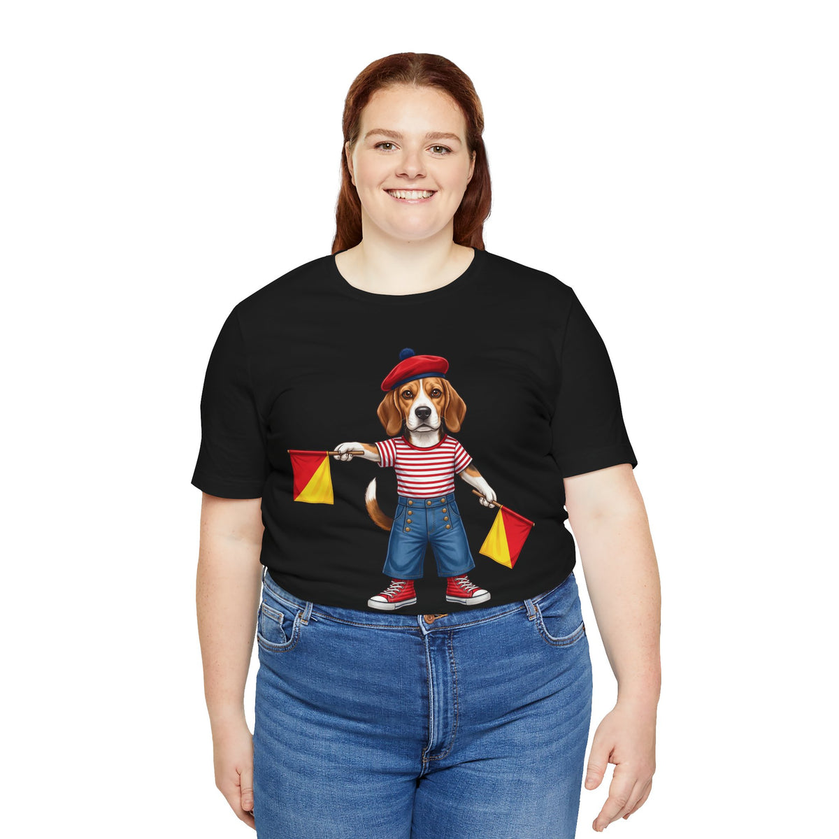 Beagle Semaphore Dog Unisex Tee Letter S — Dispatches from Australia