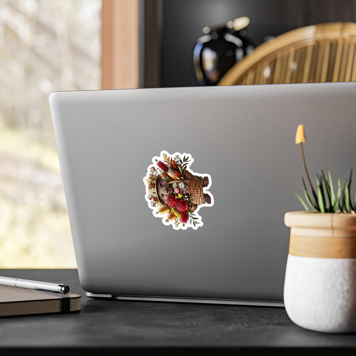 The Bush Gardener Wombat - Australiana Vinyl Sticker