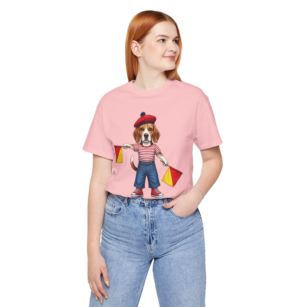 Beagle Semaphore Dog Unisex Tee Letter S — Dispatches from Australia