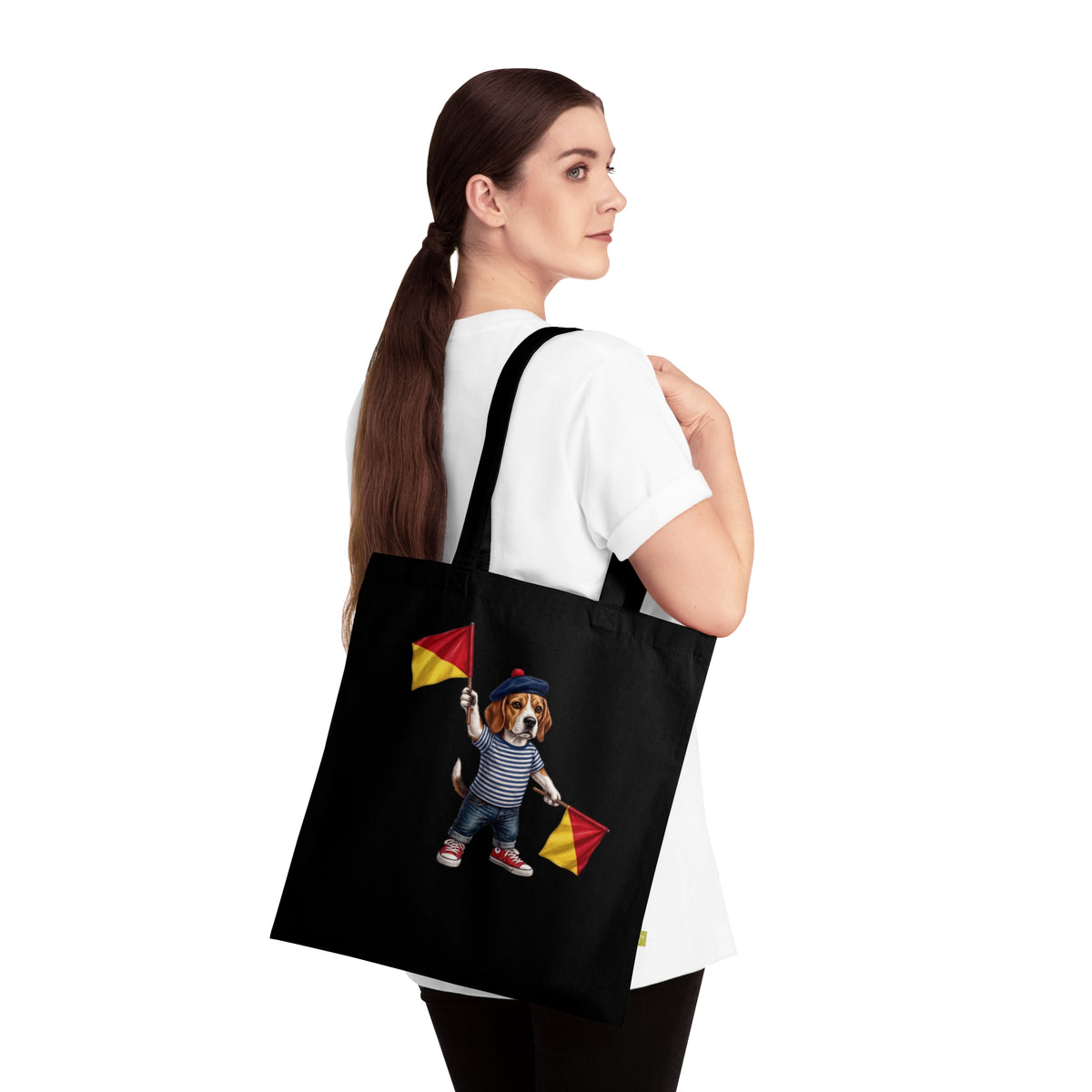 Semaphore Beagle ‘K’ Canvas Tote Bag – Dispatches from Australia Wild Follies Collection