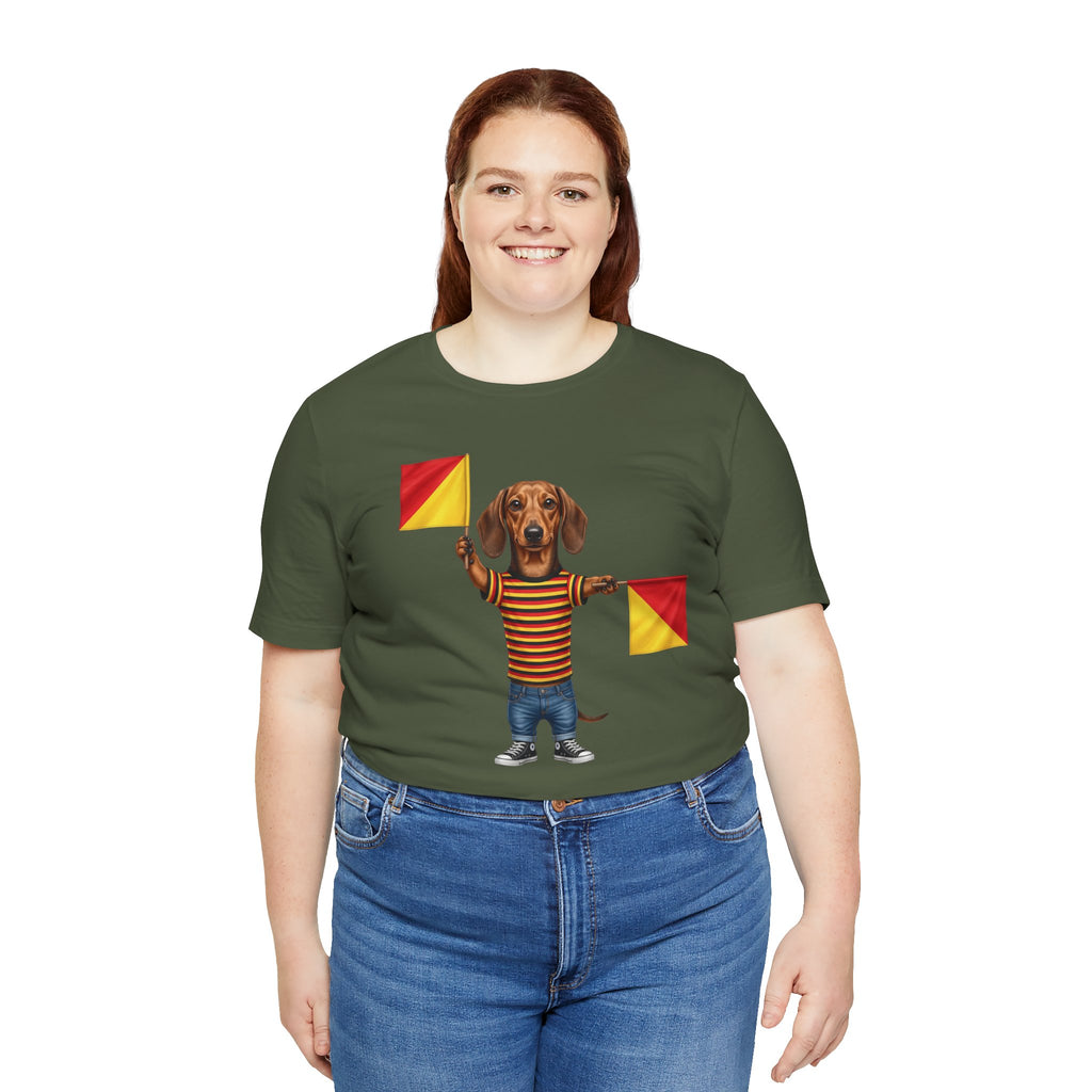 Letter J Dachshund Graphic Unisex Tee – Dispatches from Australia Collection