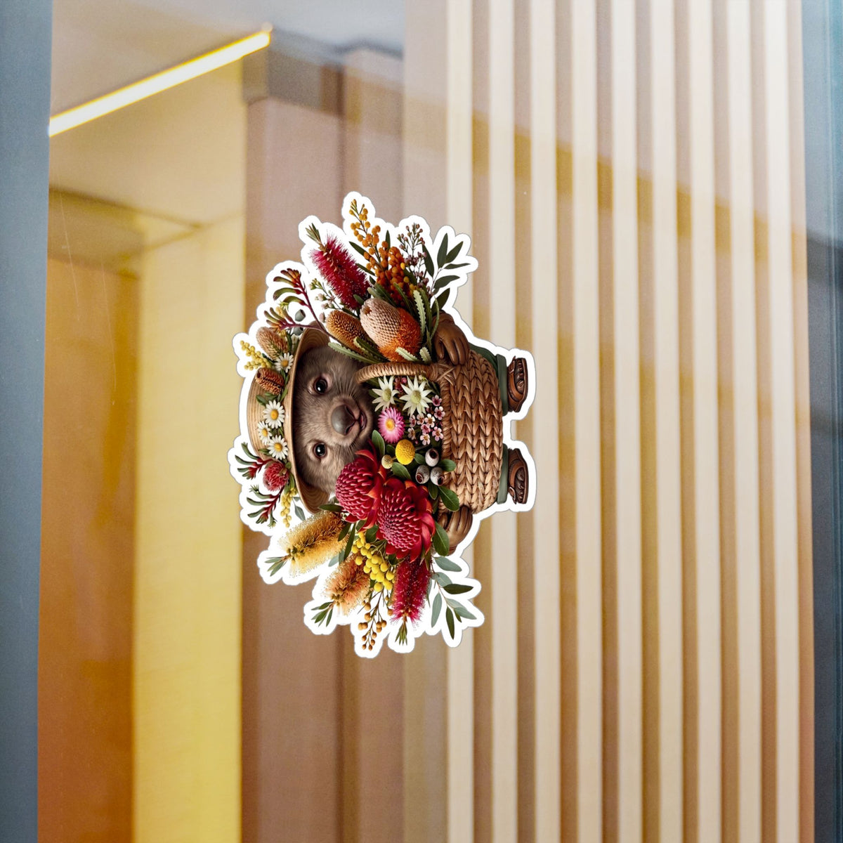 The Bush Gardener Wombat - Australiana Vinyl Sticker