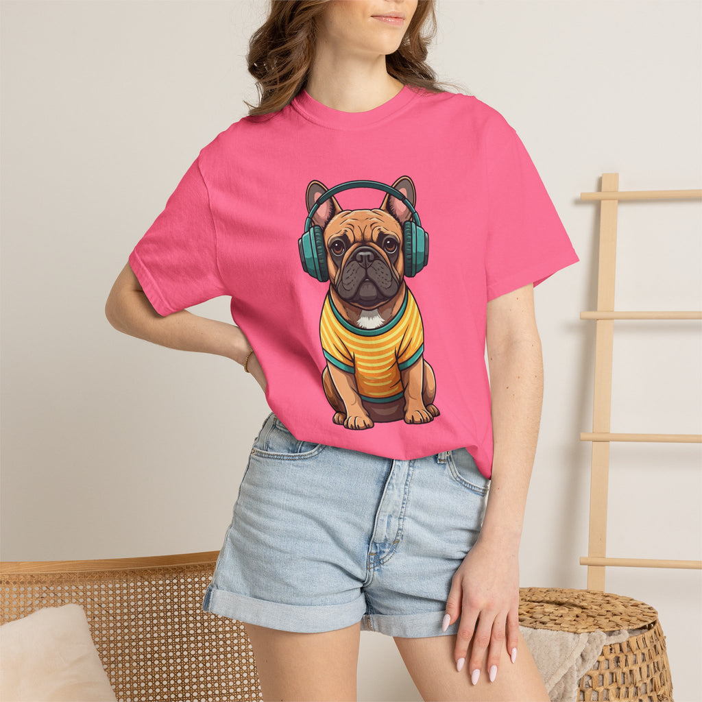 Unbothered Beats  - The Retro French Bulldog Tee