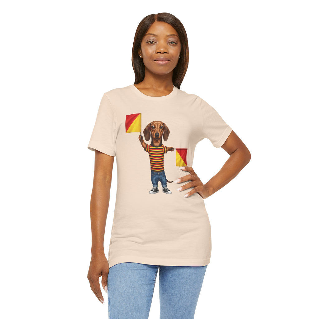 Letter J Dachshund Graphic Unisex Tee – Dispatches from Australia Collection