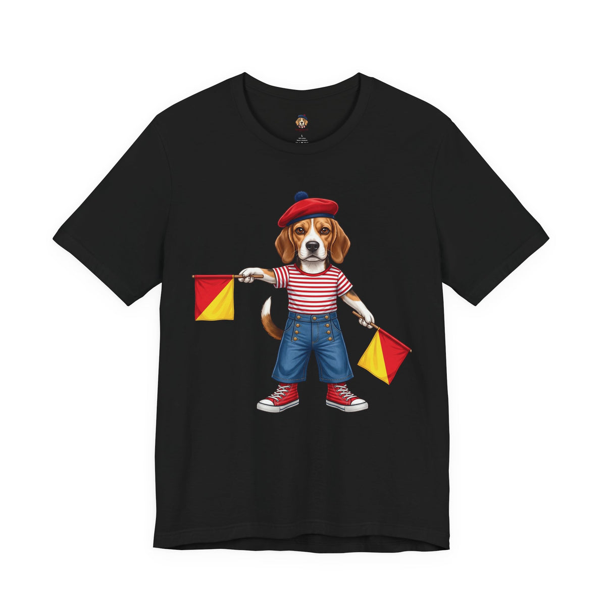 Beagle Semaphore Dog Unisex Tee Letter S — Dispatches from Australia