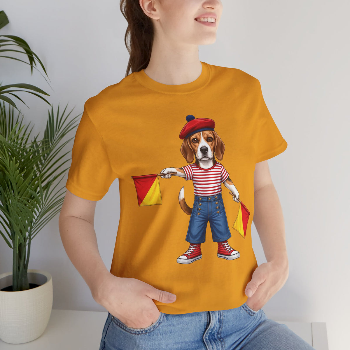 Beagle Semaphore Dog Unisex Tee Letter S — Dispatches from Australia