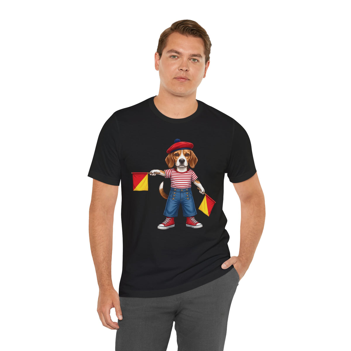 Beagle Semaphore Dog Unisex Tee Letter S — Dispatches from Australia