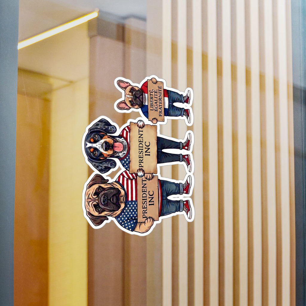 Public Office, Private Enterprise - Politico Canine Protest Sticker