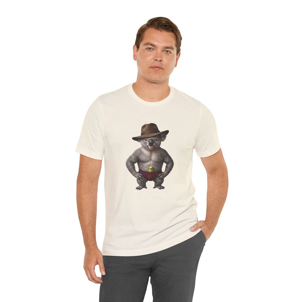 The Budgie Smuggler Koala Graphic Tee: Funny Aussie Slang Apparel