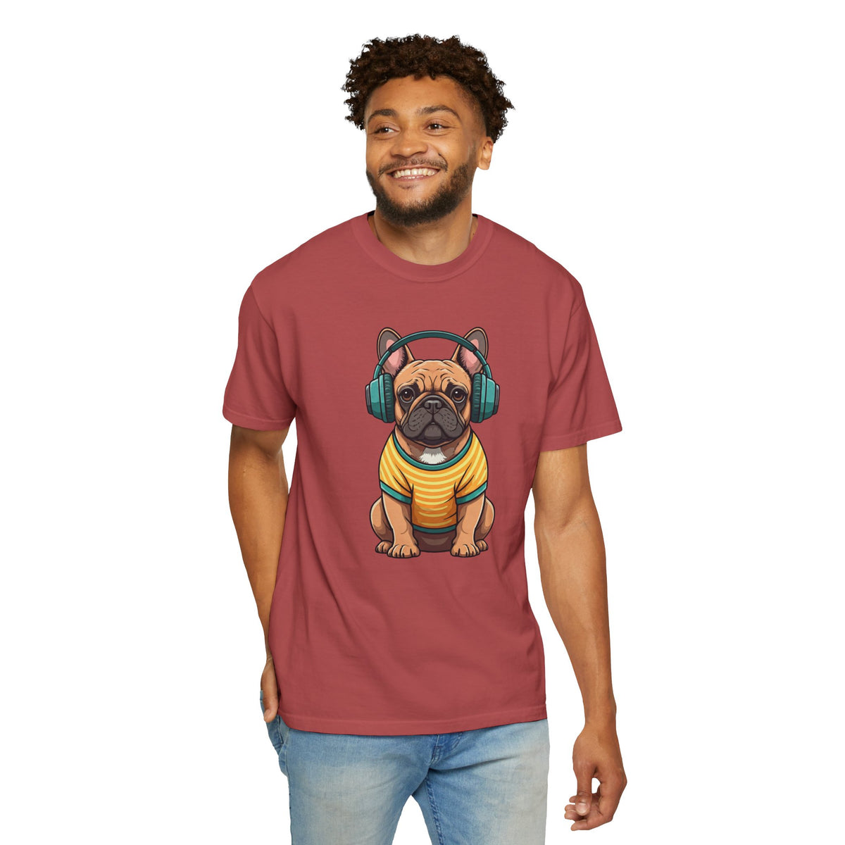 Unbothered Beats  - The Retro French Bulldog Tee
