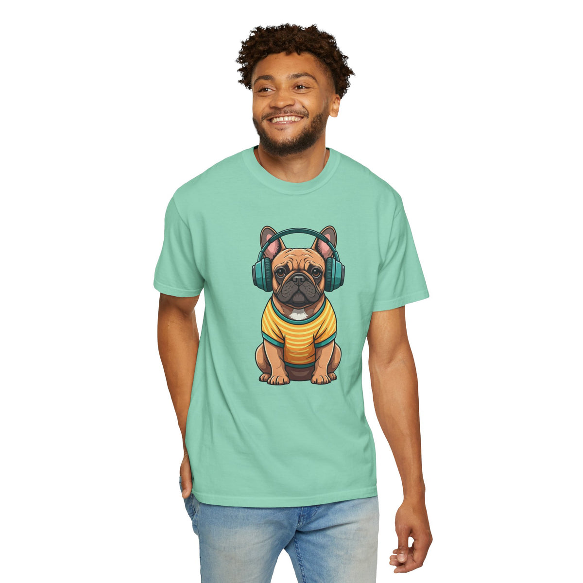 Unbothered Beats  - The Retro French Bulldog Tee