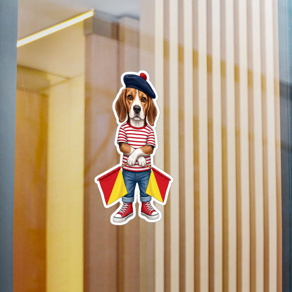 "Full Stop" Semaphore Hound Vinyl Sticker - Dispatches from Australia