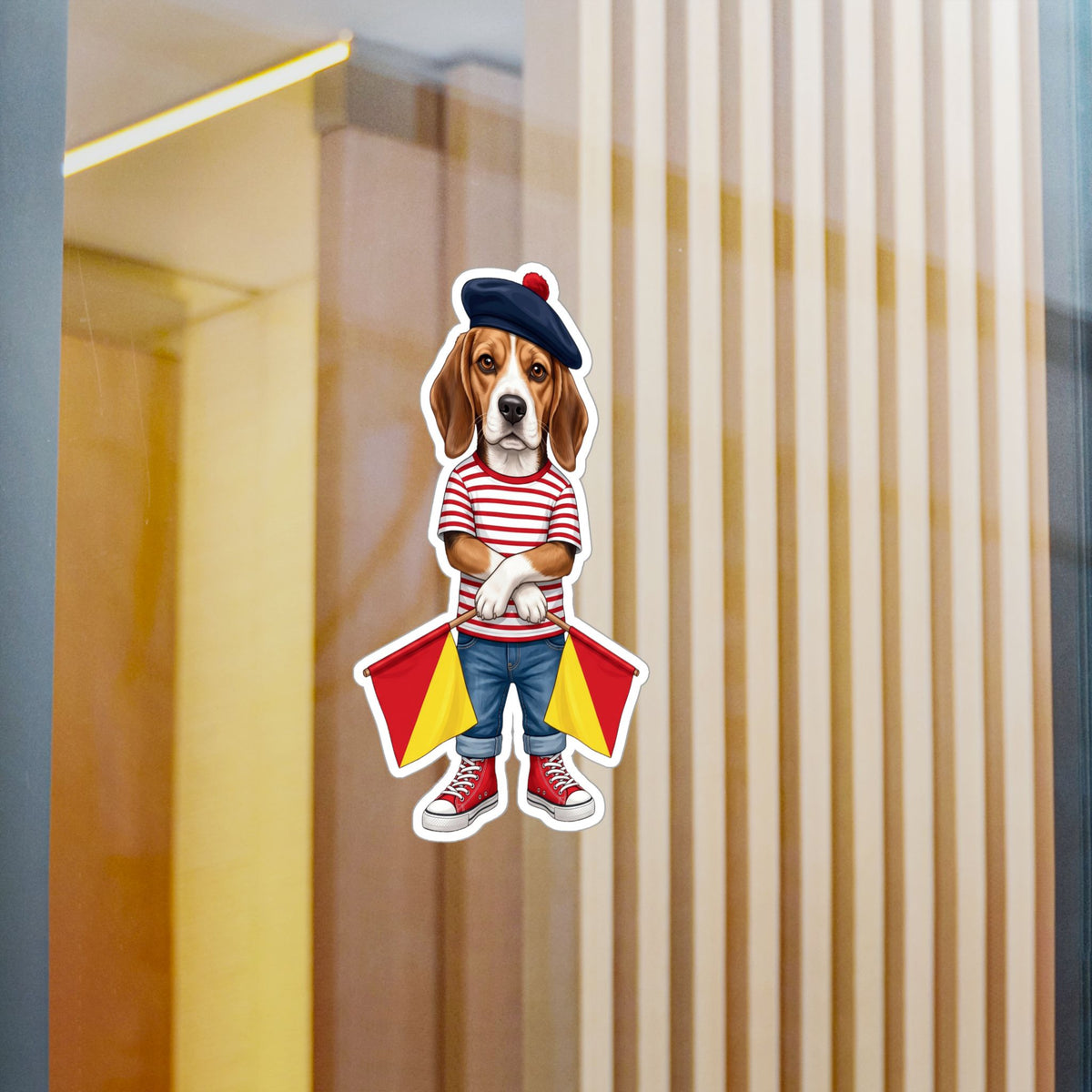 "Full Stop" Semaphore Hound Vinyl Sticker - Dispatches from Australia