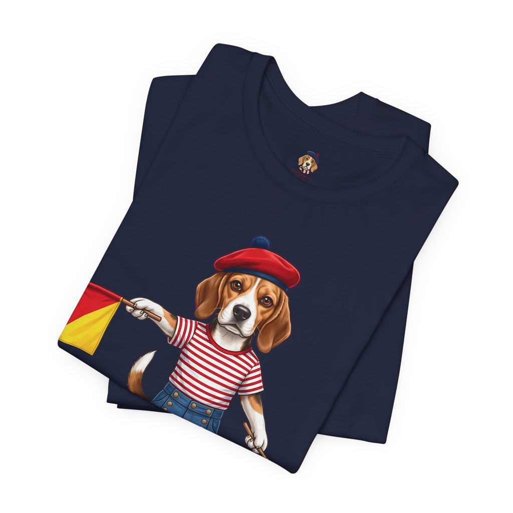 Beagle Semaphore Dog Unisex Tee Letter S — Dispatches from Australia