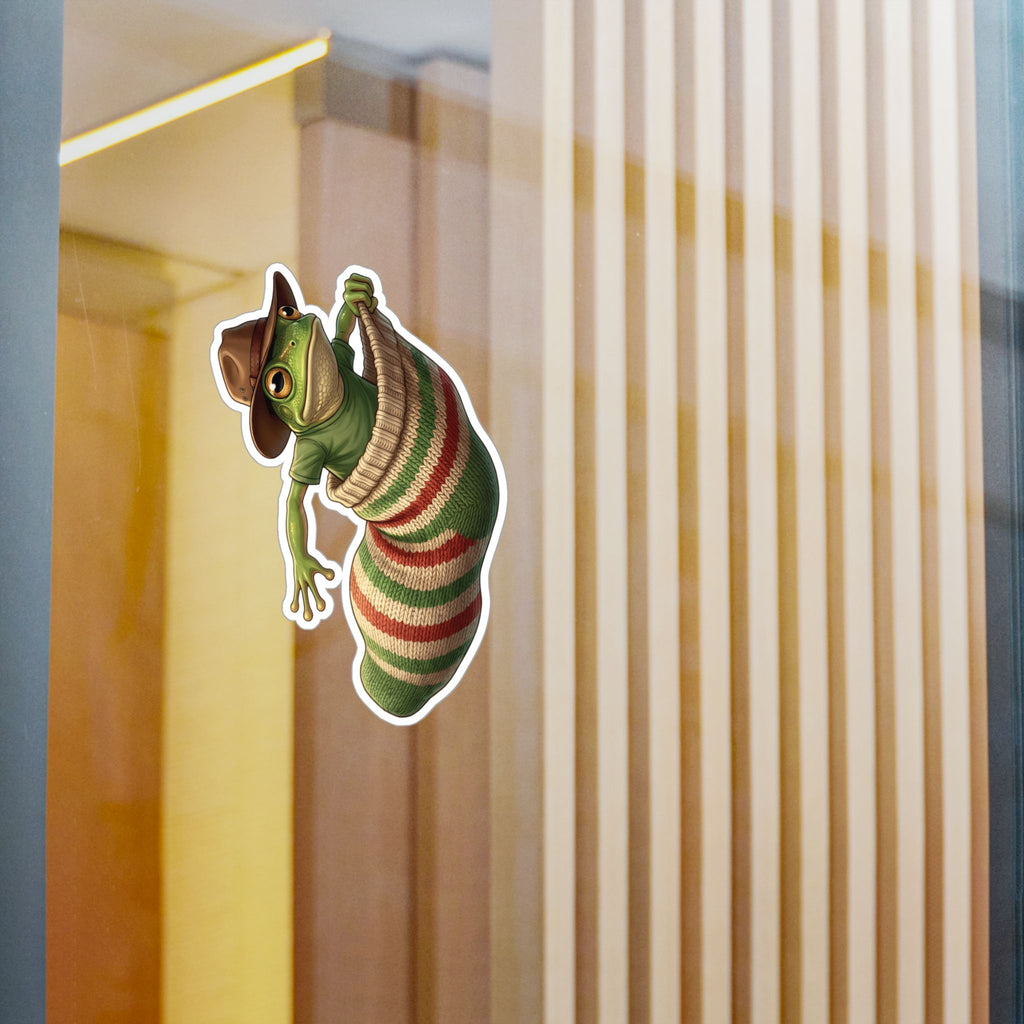 Frog in a Sock - Aussie Slang Kiss-Cut Vinyl Sticker