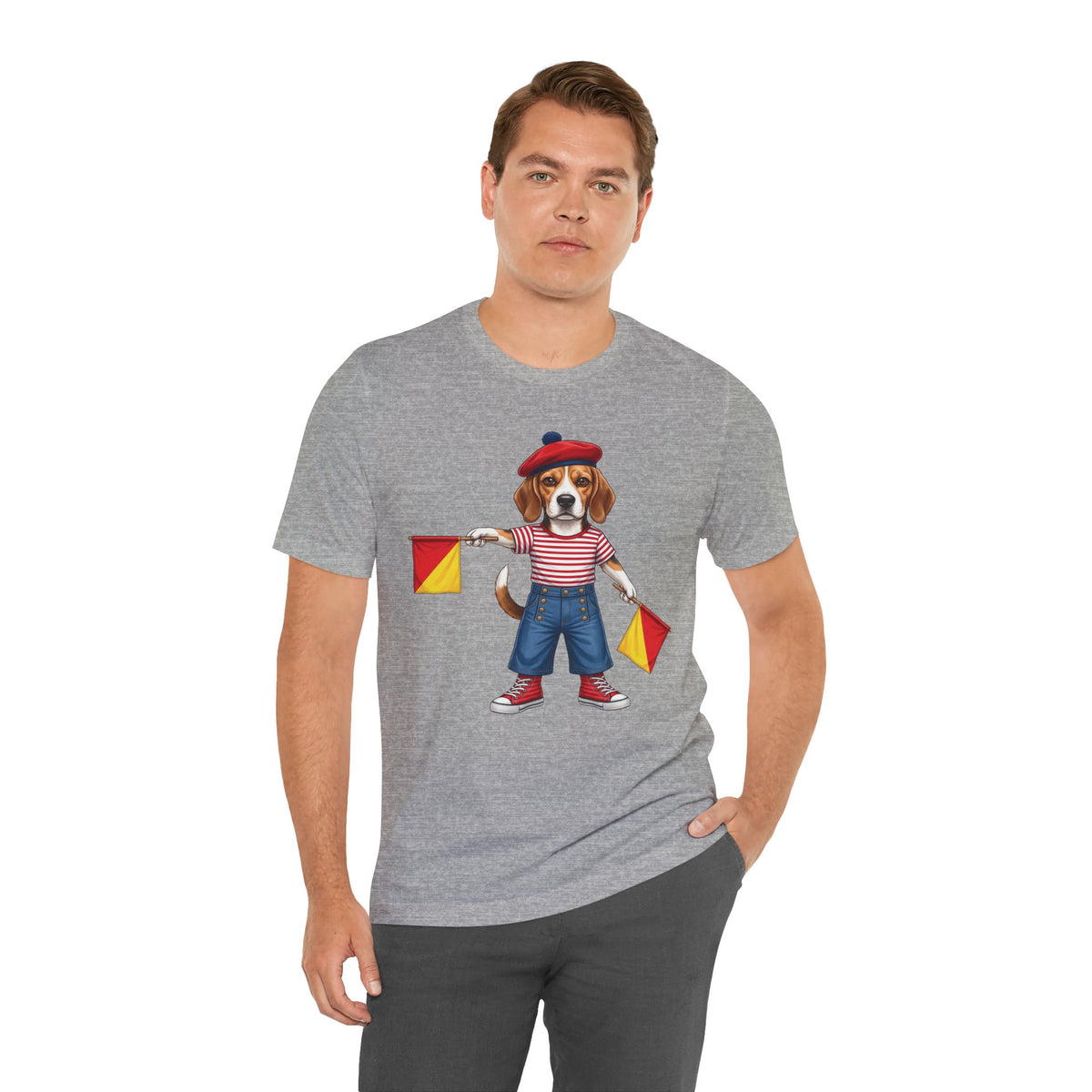 Beagle Semaphore Dog Unisex Tee Letter S — Dispatches from Australia