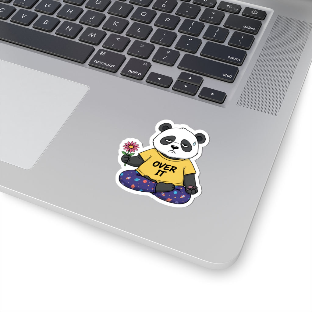 Over It Panda (Holding My Flower Anyway) Sticker