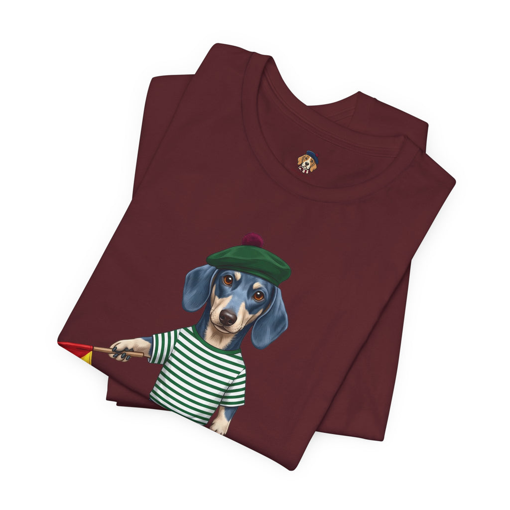 A is for Ayers Rock: Blue Dachshund Semaphore Graphic Tee