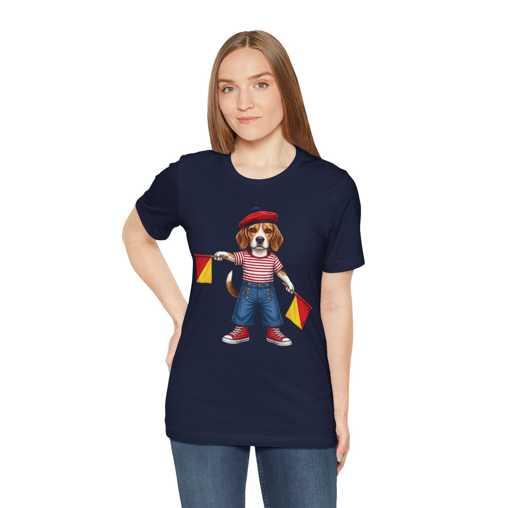 Beagle Semaphore Dog Unisex Tee Letter S — Dispatches from Australia