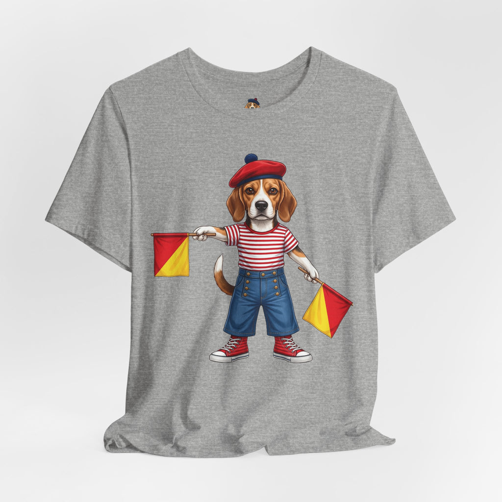 Beagle Semaphore Dog Unisex Tee Letter S — Dispatches from Australia