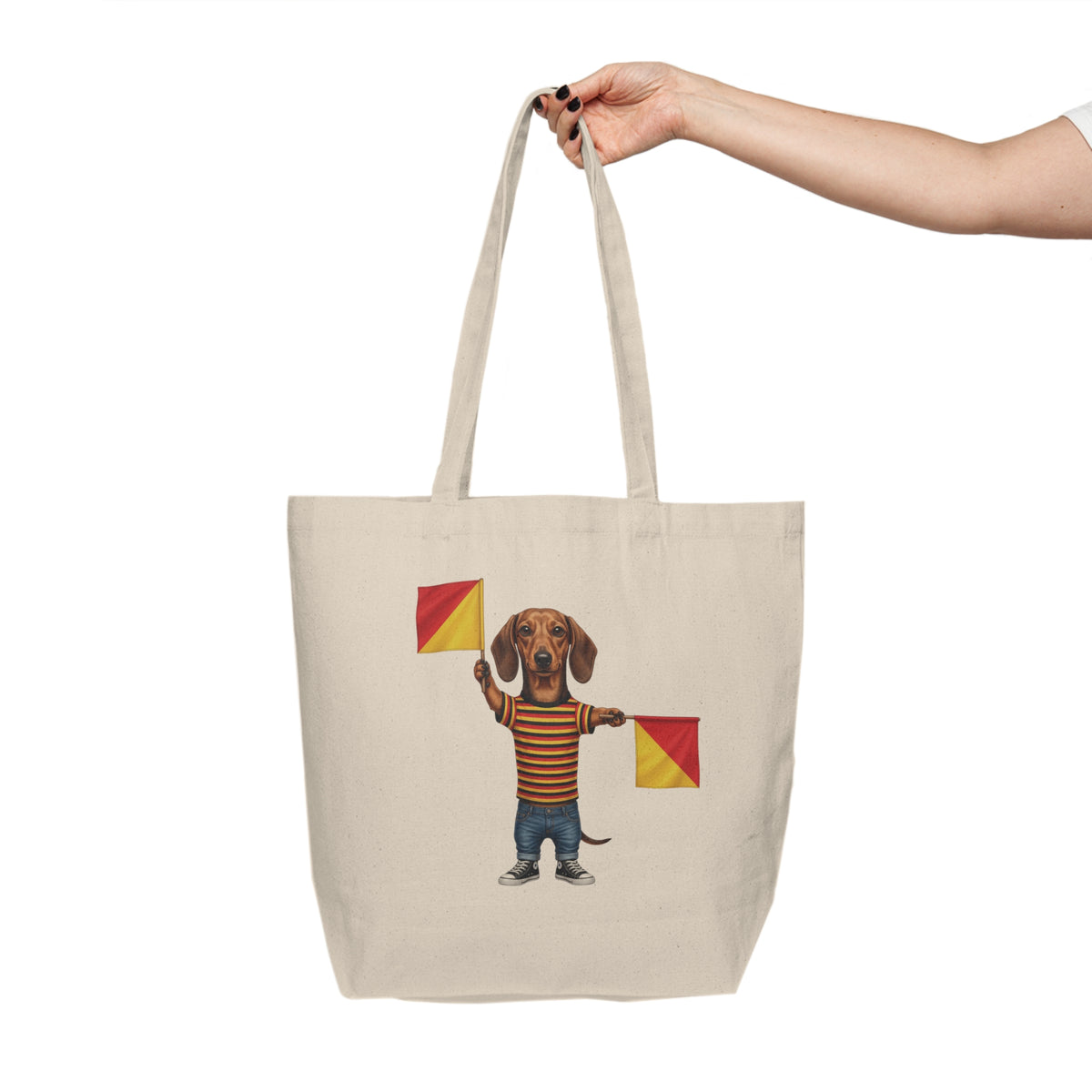 Letter J Dachshund Semaphore Tote – Dispatches from Australia Market Bag