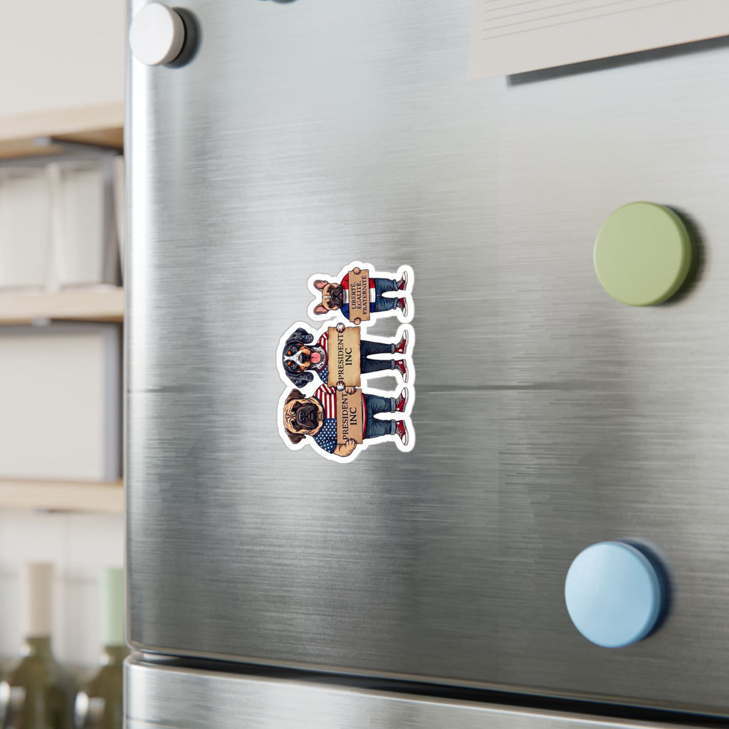 Public Office, Private Enterprise - Politico Canine Protest Sticker