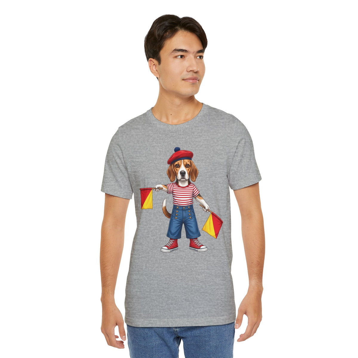 Beagle Semaphore Dog Unisex Tee Letter S — Dispatches from Australia