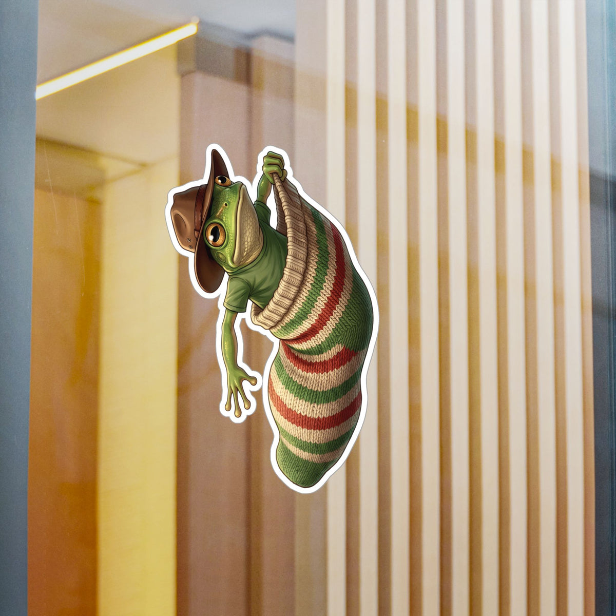 Frog in a Sock - Aussie Slang Kiss-Cut Vinyl Sticker