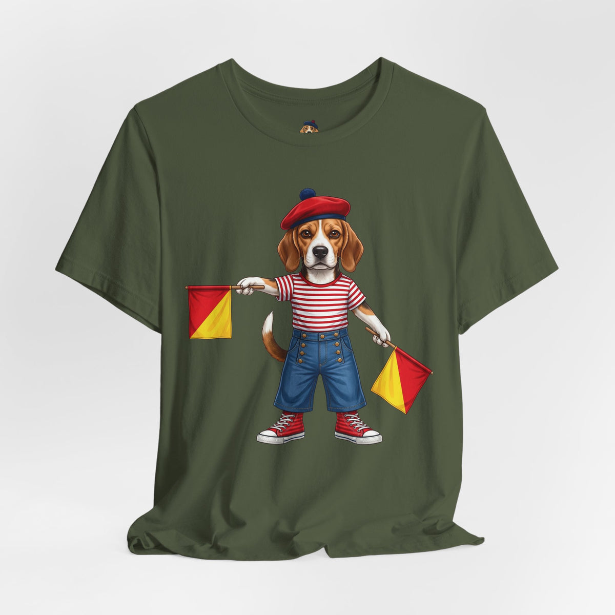 Beagle Semaphore Dog Unisex Tee Letter S — Dispatches from Australia