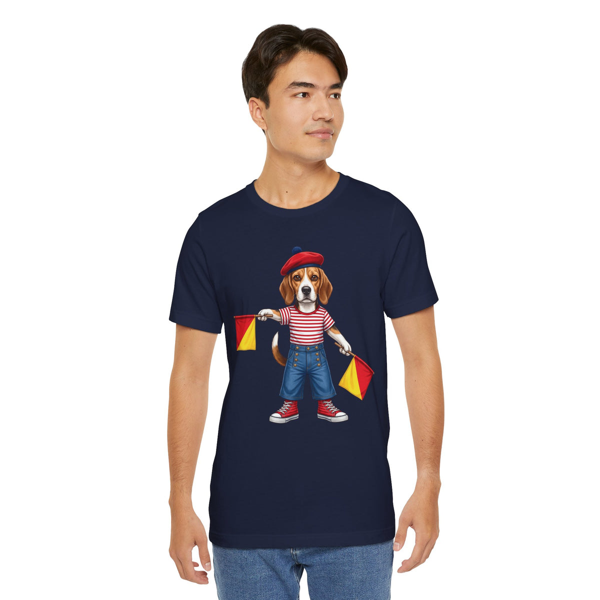 Beagle Semaphore Dog Unisex Tee Letter S — Dispatches from Australia