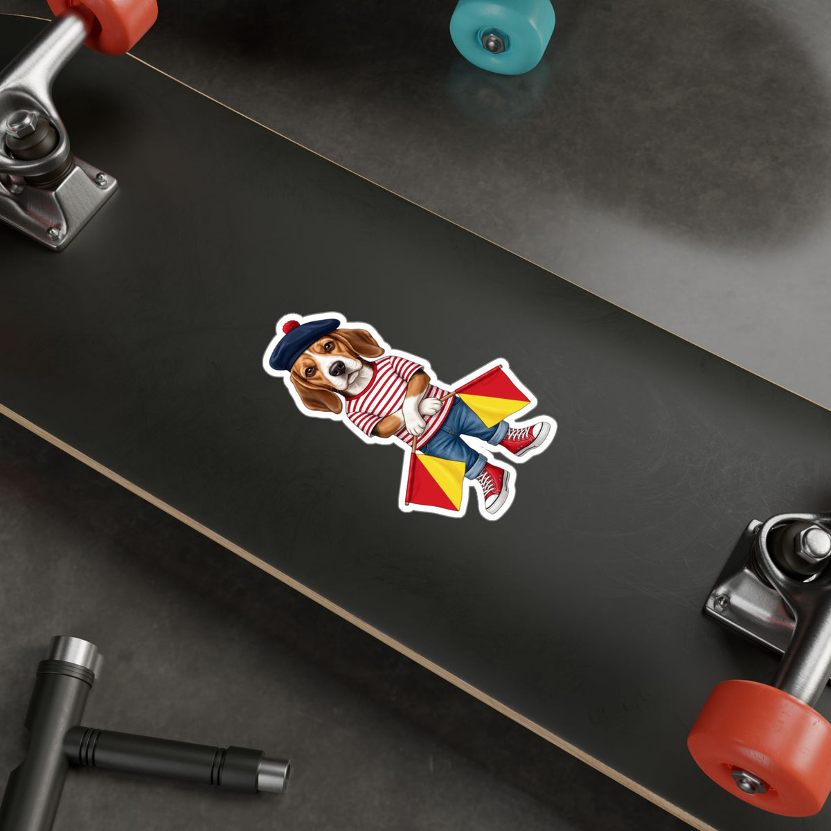 "Full Stop" Semaphore Hound Vinyl Sticker - Dispatches from Australia