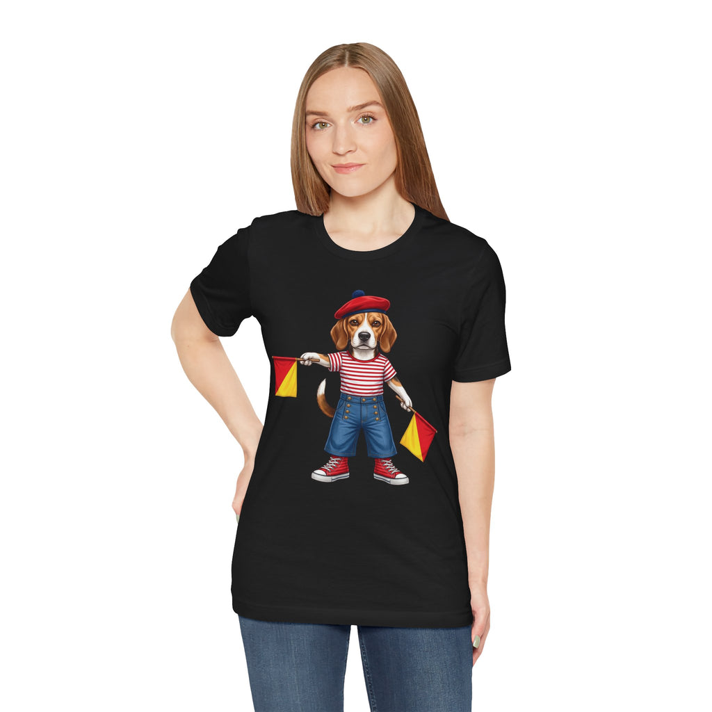 Beagle Semaphore Dog Unisex Tee Letter S — Dispatches from Australia