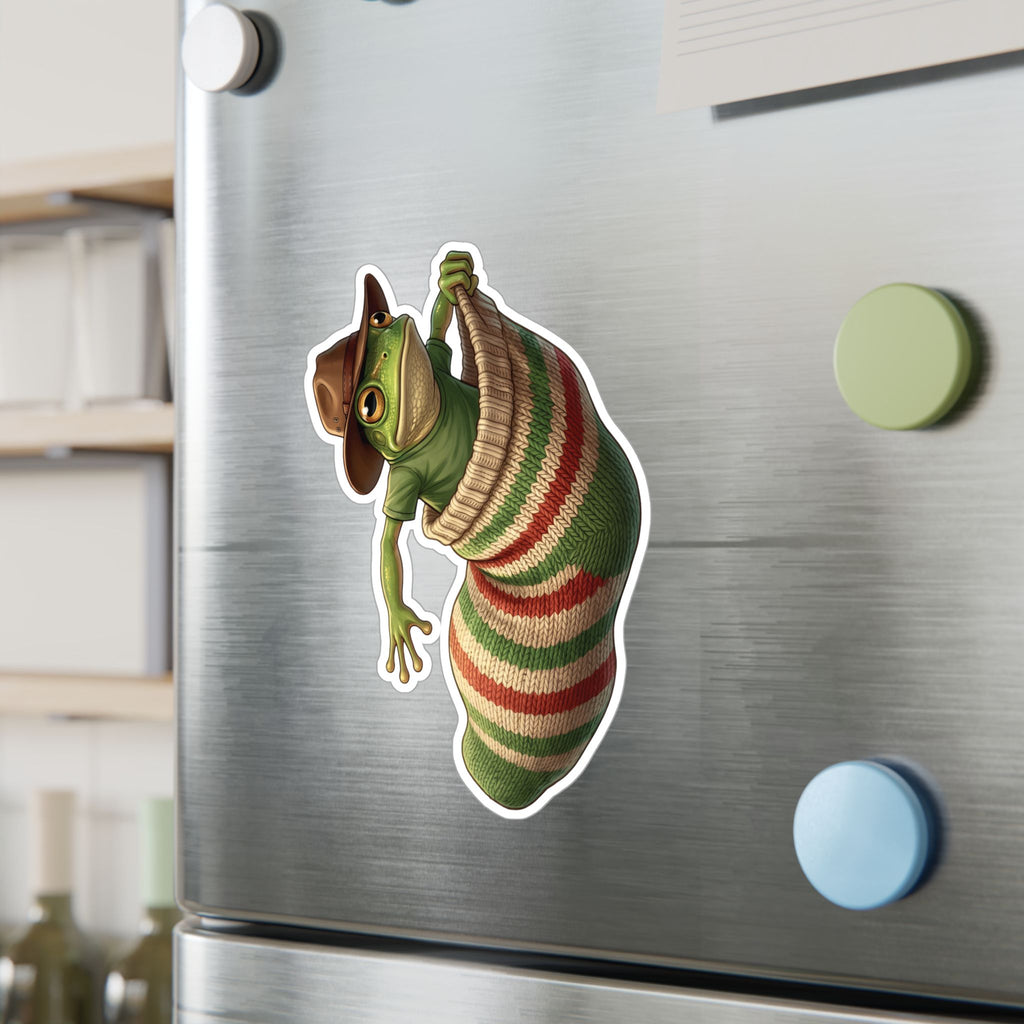 Frog in a Sock - Aussie Slang Kiss-Cut Vinyl Sticker