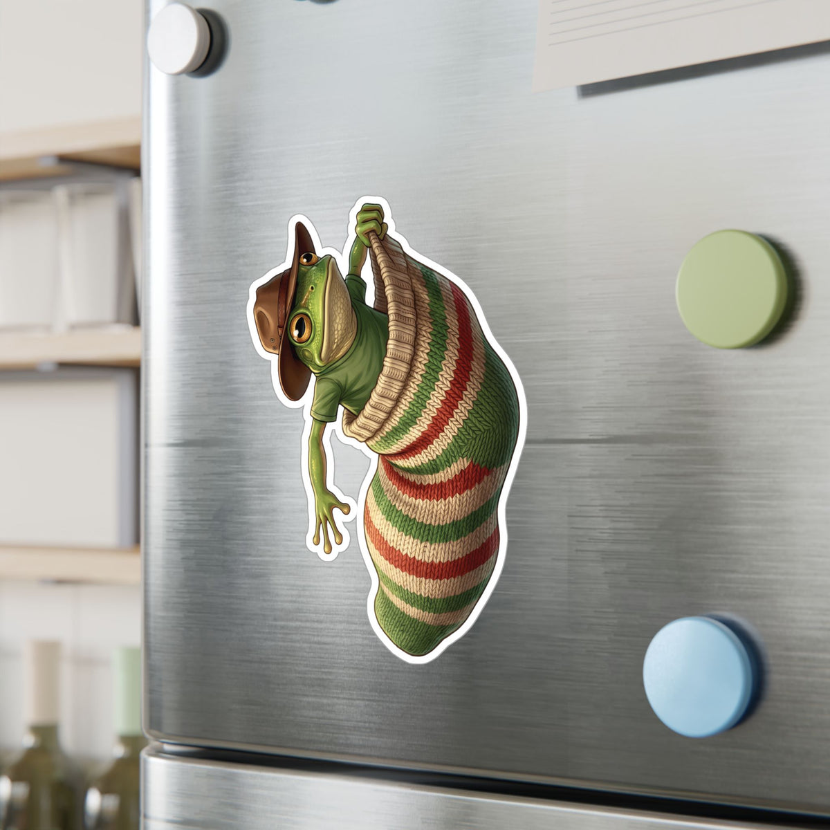 Frog in a Sock - Aussie Slang Kiss-Cut Vinyl Sticker