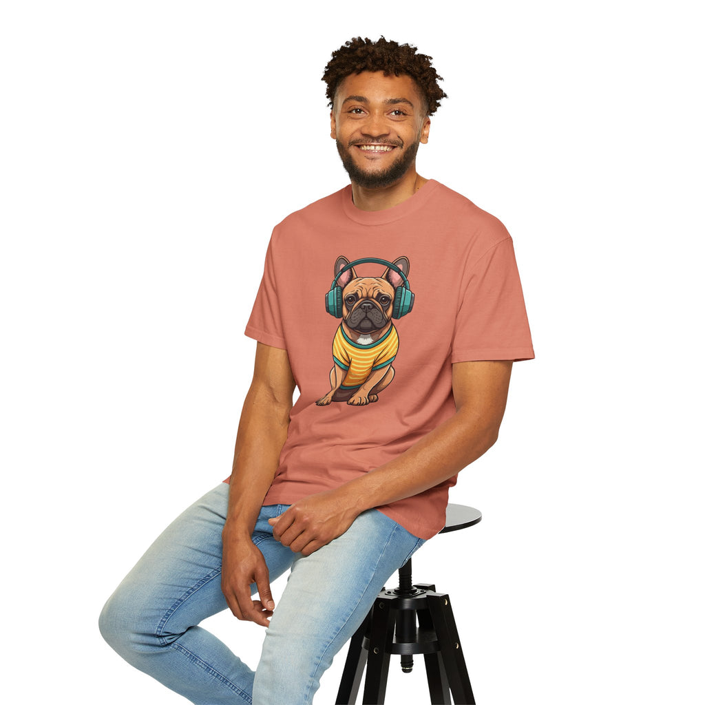 Unbothered Beats  - The Retro French Bulldog Tee