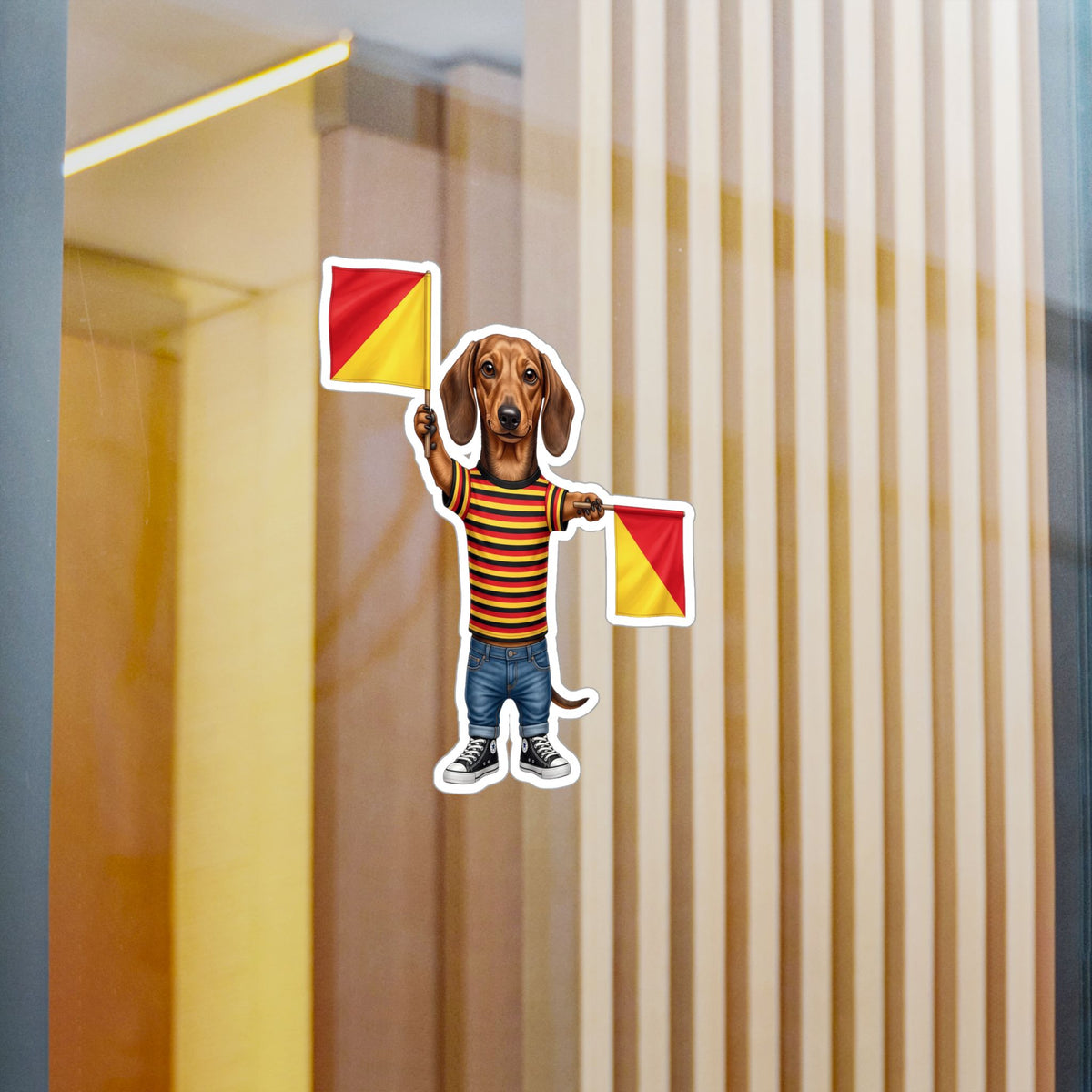 Letter J Semaphore Dachshund Decal – Dispatches from Australia Sticker