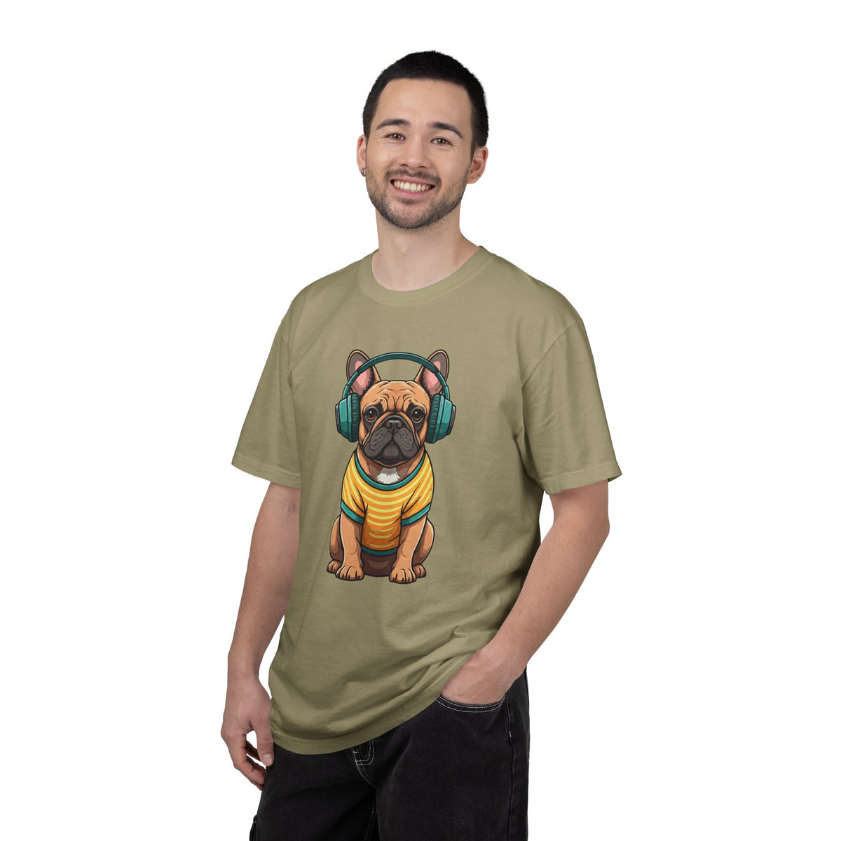 Unbothered Beats  - The Retro French Bulldog Tee