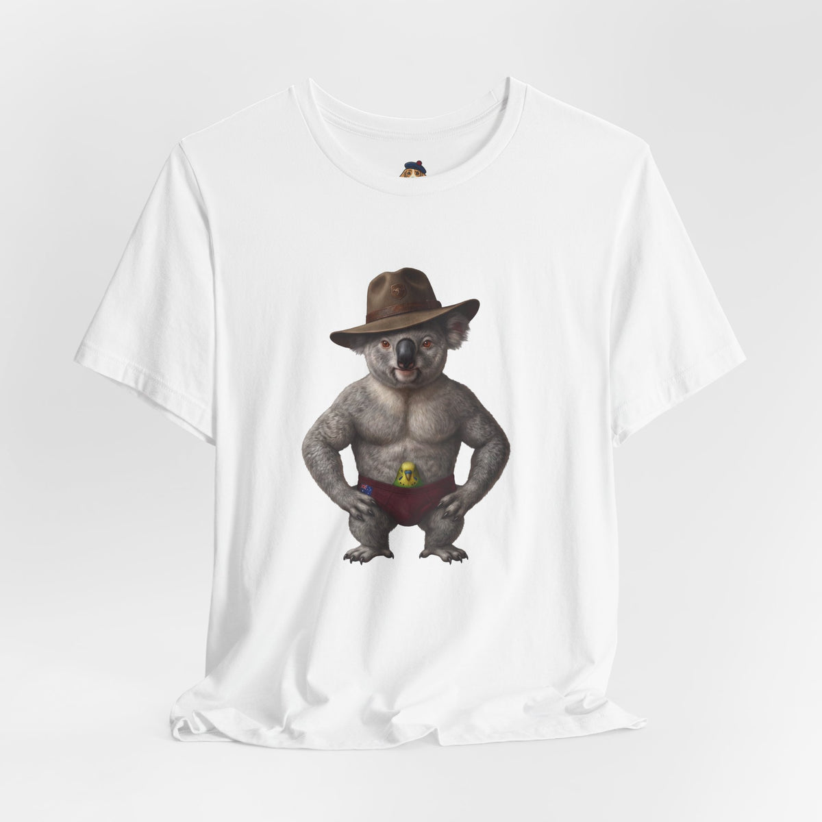 The Budgie Smuggler Koala Graphic Tee: Funny Aussie Slang Apparel