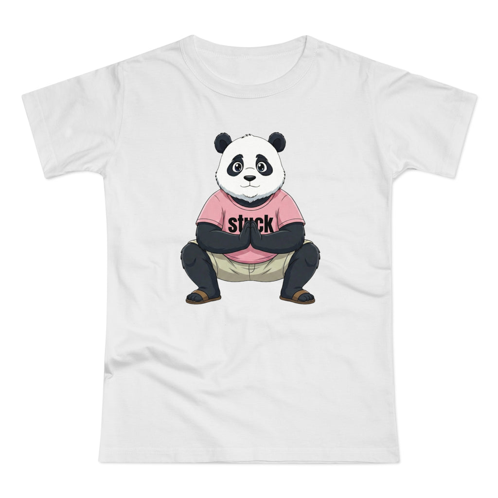 Stuck Panda Graphic T-Shirt – Zen Yoga Malasana Squat Tee