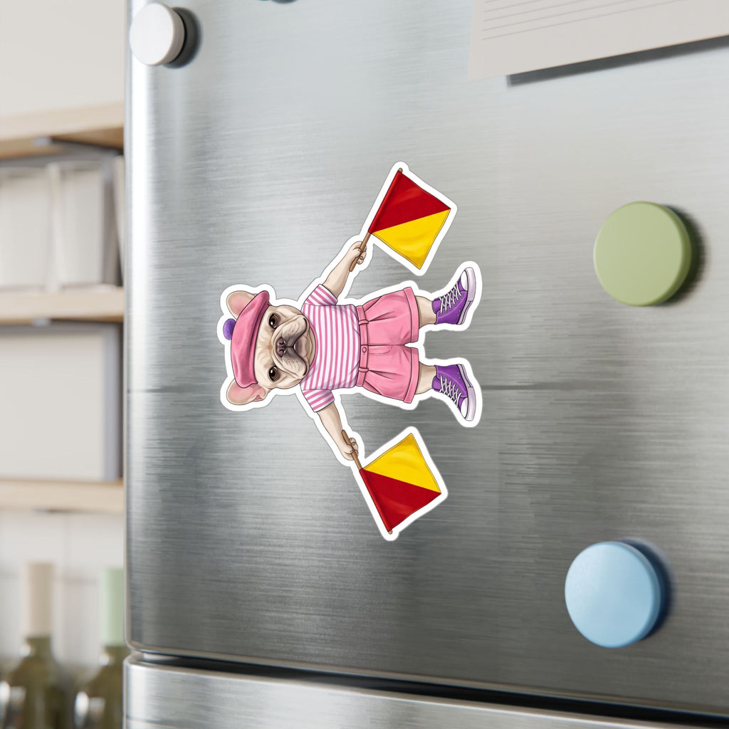 Semaphore Frenchie ‘A’ Kiss-Cut Vinyl Sticker | Wild Follies: Dispatches from Australia