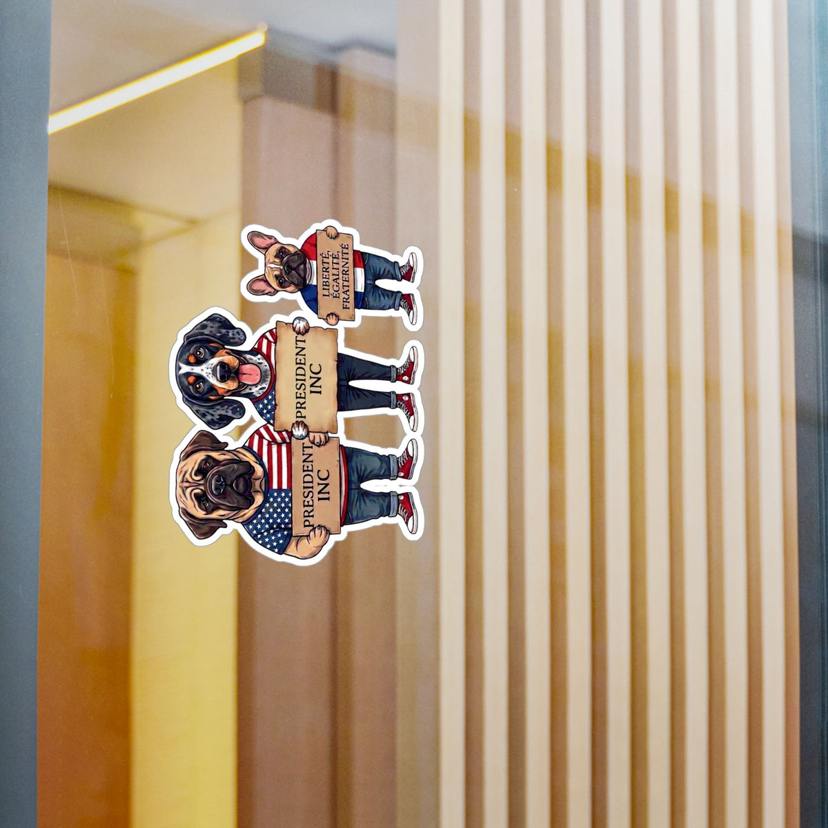 Public Office, Private Enterprise - Politico Canine Protest Sticker