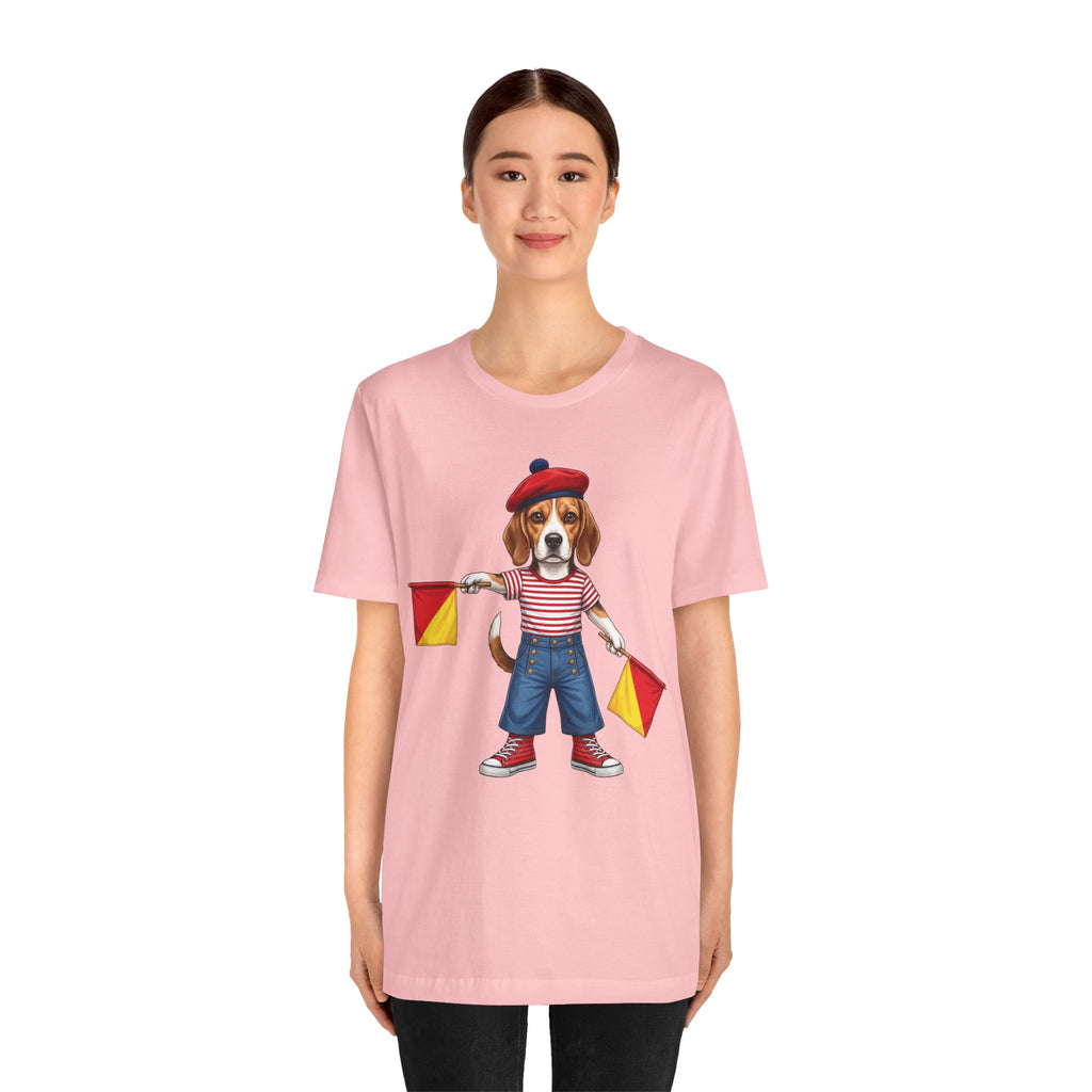 Beagle Semaphore Dog Unisex Tee Letter S — Dispatches from Australia