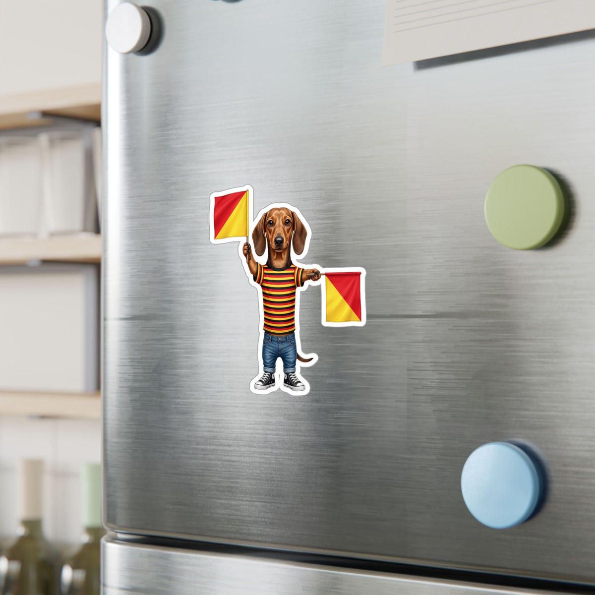 Letter J Semaphore Dachshund Decal – Dispatches from Australia Sticker