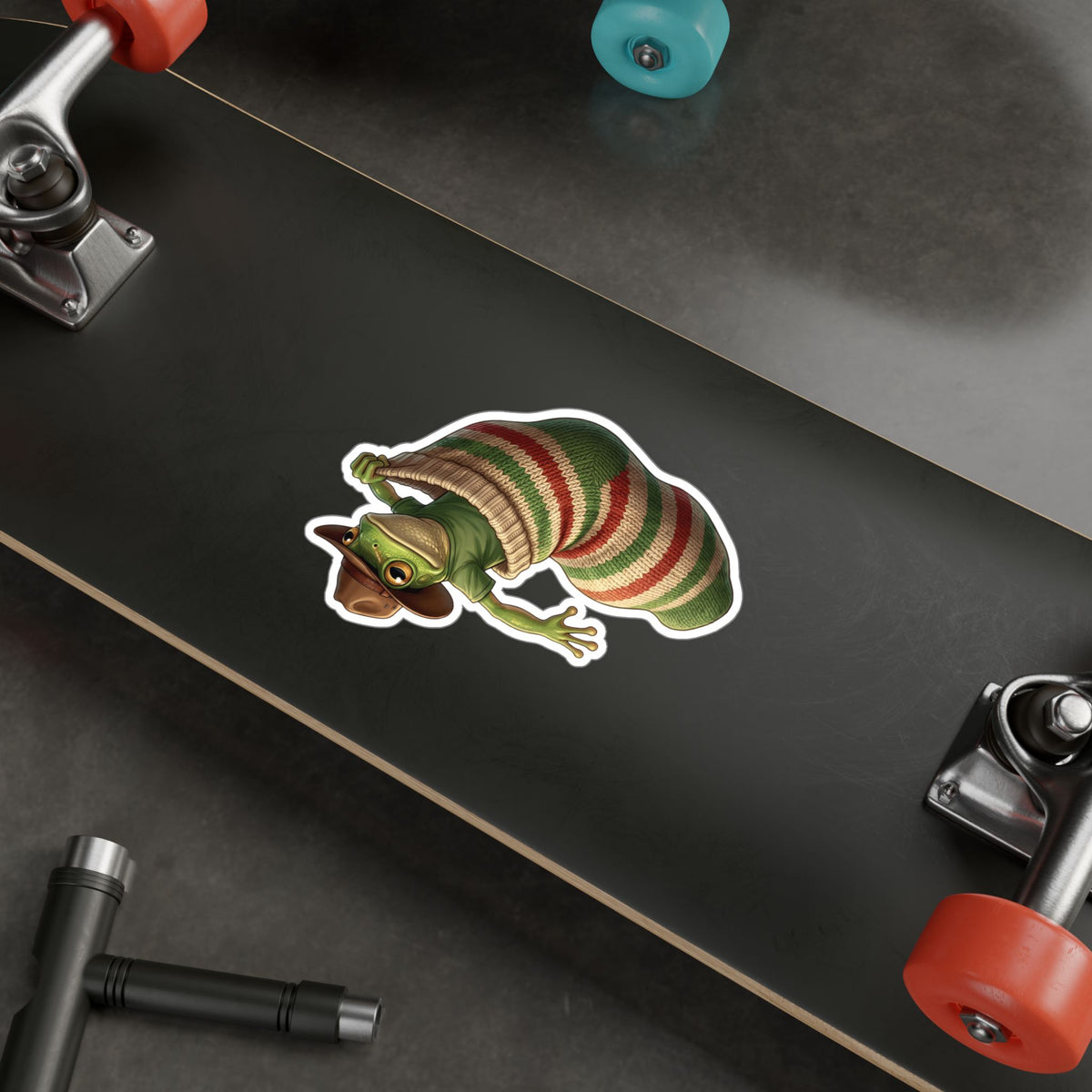 Frog in a Sock - Aussie Slang Kiss-Cut Vinyl Sticker